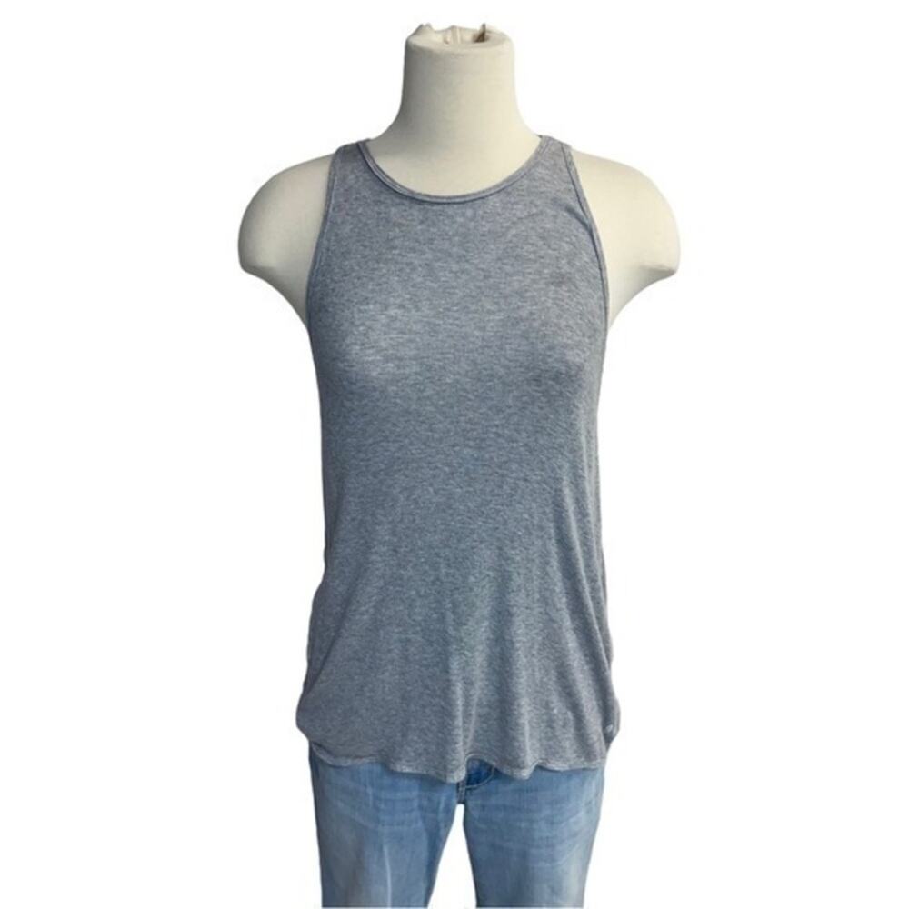 Victoria’s Secret Cross Back Keyhole Tank Women’s Size XS petite gray yoga top